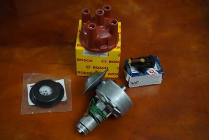 Picture of Restored German Bosch Distributor SVA with NOS vacuum canister.